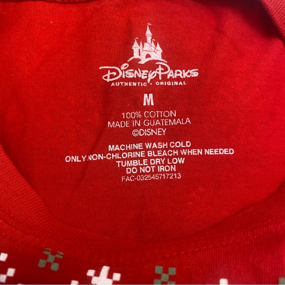 1. Disney Parks Adult Shirt - Mickey Mouse Holiday Faux Cross Stitch - Picture 5 of 5